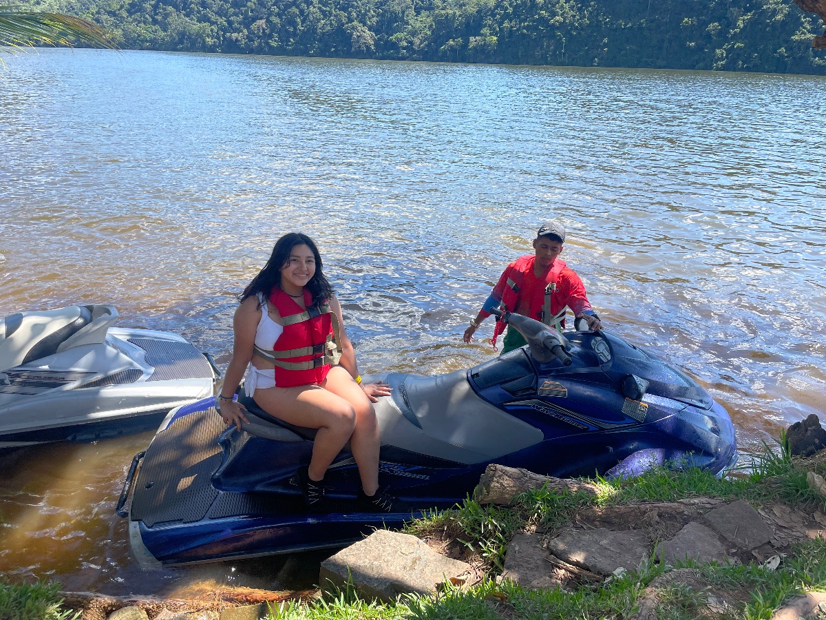 Laguna azul con Antonio 