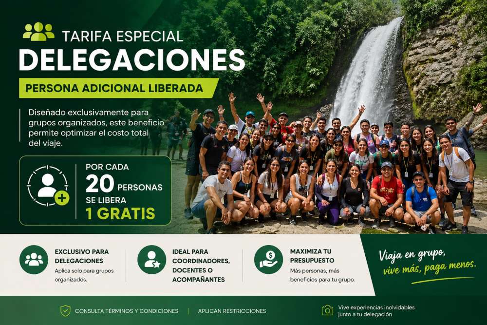 Tarifa Especial para Delegaciones (Persona Adicional Liberada)